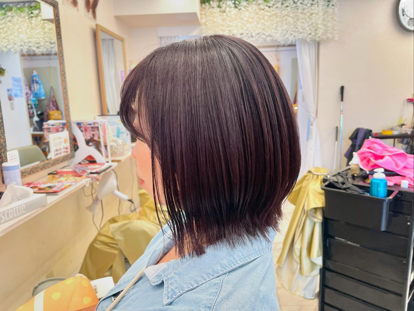 ラベンダーブラウン×結べるボブ